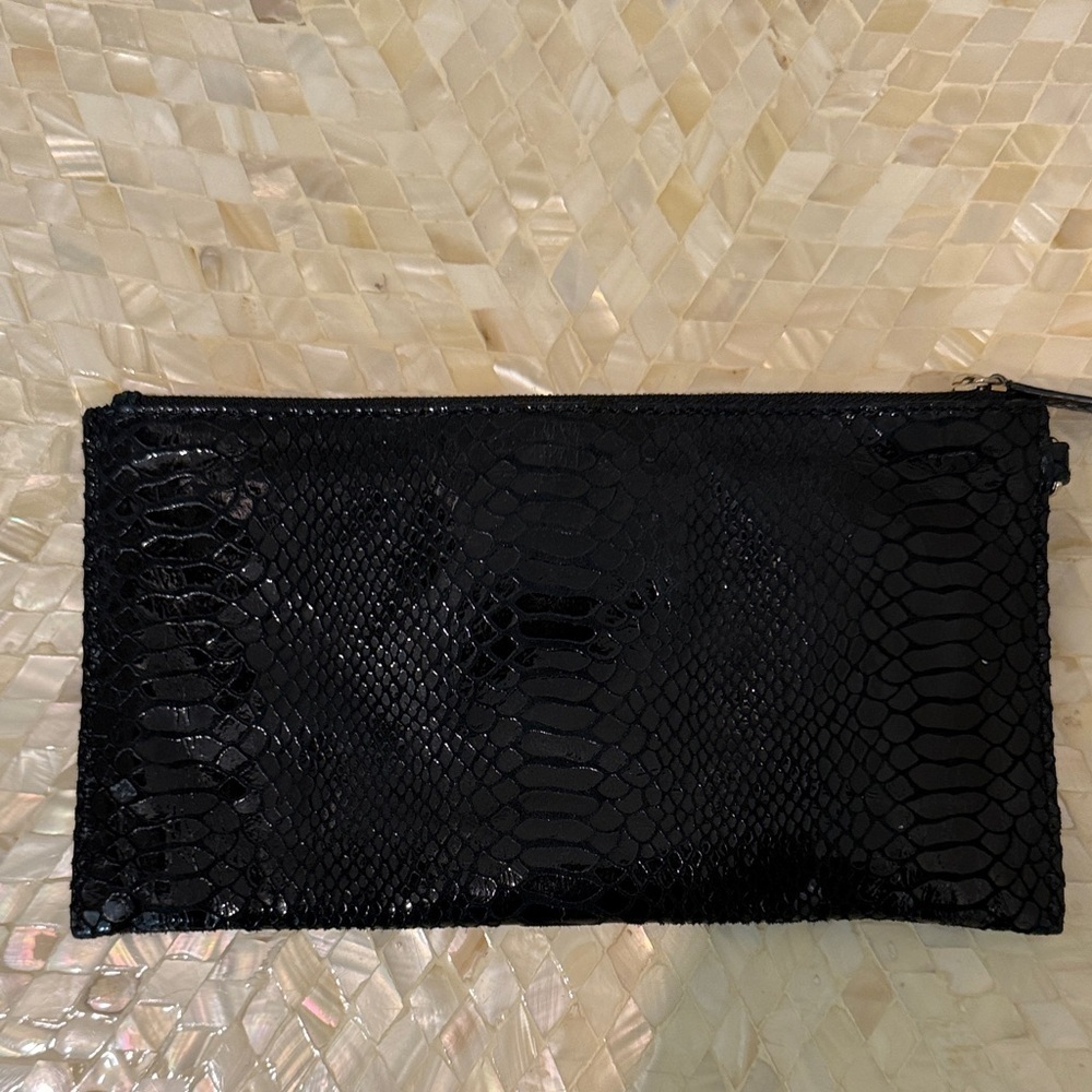 Michael Kors Black Snakeskin Wristlet - Picture 6 of 11